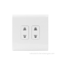 Electrical sockets 2Gang 2Pin Socket Outlets White